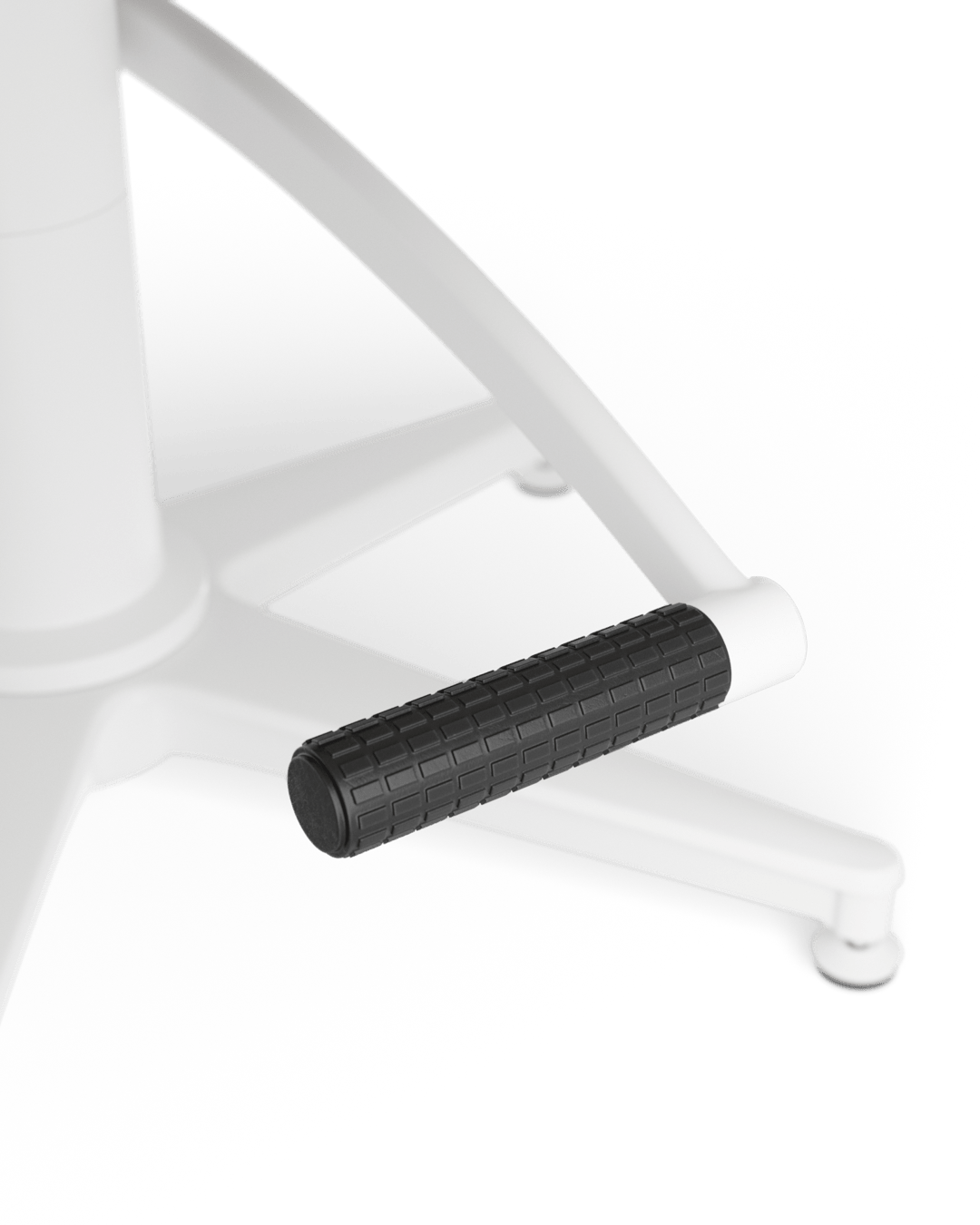 Eco - Beige hairdressing chair - White cross foot